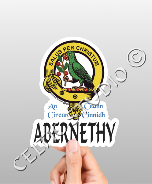 Vinyl  Abernethy Clan Badge Decal - Personalized Scottish Family Heritage Sticker