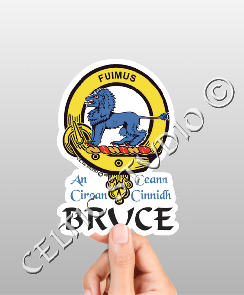Vinyl  Bruce Clan Badge Decal - Personalized Scottish Family Heritage Sticker