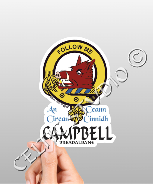Campbell (Breadalbane) Clan Crest Decal | Custom Scottish Heritage Car & Laptop Stickers