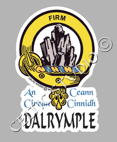 Dalrymple Clan Crest Decal | Custom Scottish Heritage Car & Laptop Stickers