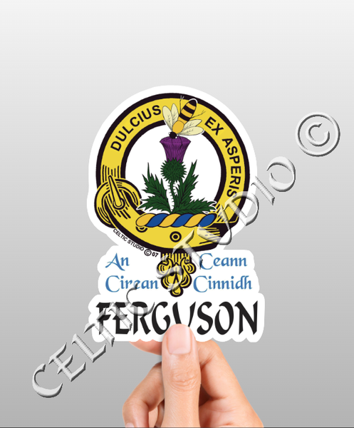 Vinyl  Ferguson Clan Badge Decal - Personalized Scottish Family Heritage Sticker