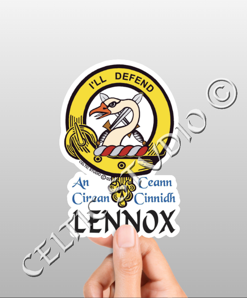 Vinyl  Lennox Clan Badge Decal - Personalized Scottish Family Heritage Sticker