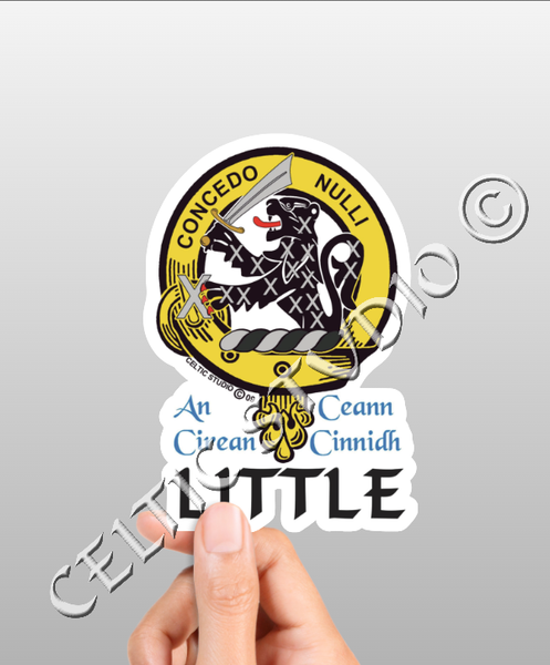 Vinyl  Little Clan Badge Decal - Personalized Scottish Family Heritage Sticker