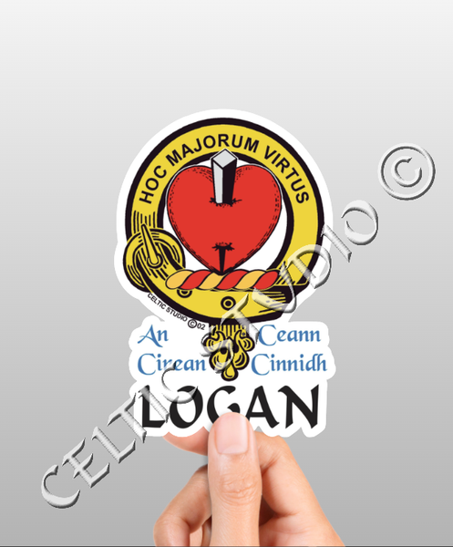 Vinyl  Logan Clan Badge Decal - Personalized Scottish Family Heritage Sticker