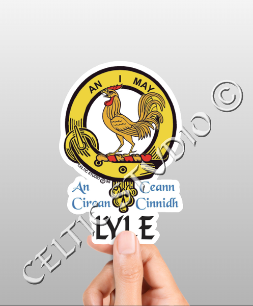 Vinyl  Lyle Clan Badge Decal - Personalized Scottish Family Heritage Sticker