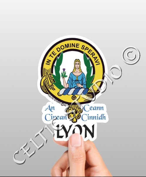 Vinyl  Lyon Clan Badge Decal - Personalized Scottish Family Heritage Sticker