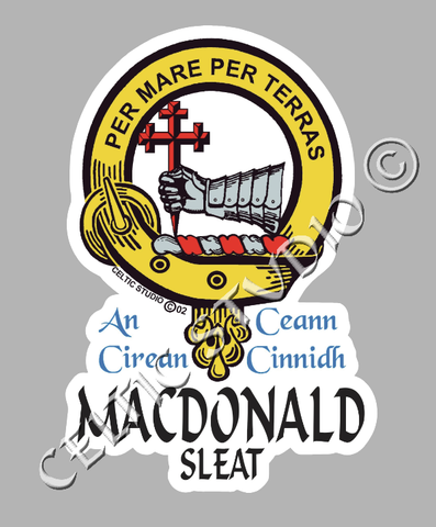 Macdonald (Sleat) Clan Crest Decal | Custom Scottish Heritage Car & Laptop Stickers