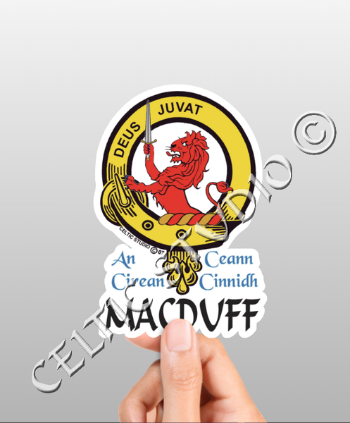 Vinyl  Macduff Clan Badge Decal - Personalized Scottish Family Heritage Sticker