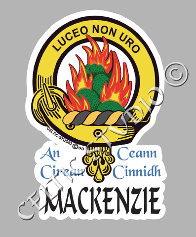 Mackenzie Clan Crest Decal | Custom Scottish Heritage Car & Laptop Stickers