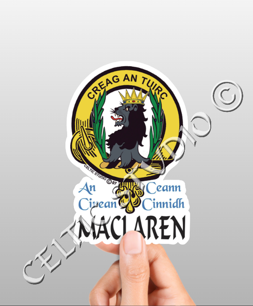 Vinyl  Maclaren Clan Badge Decal - Personalized Scottish Family Heritage Sticker