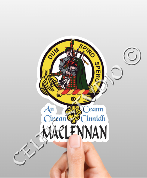 Vinyl  Maclennan Clan Badge Decal - Personalized Scottish Family Heritage Sticker