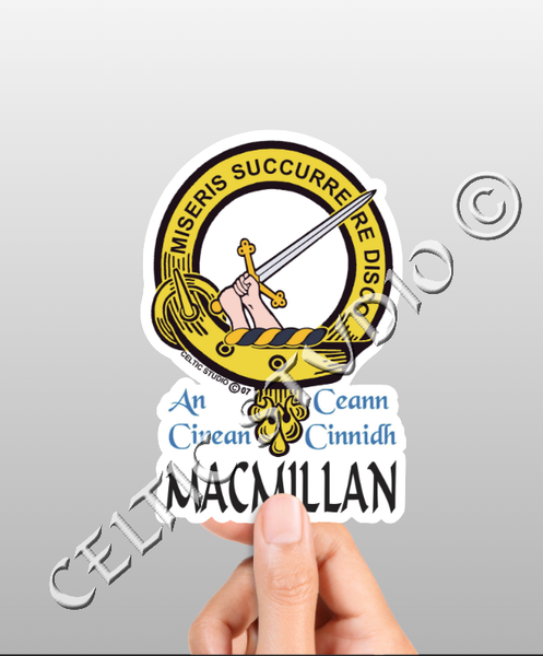 Vinyl  Macmillan Clan Badge Decal - Personalized Scottish Family Heritage Sticker