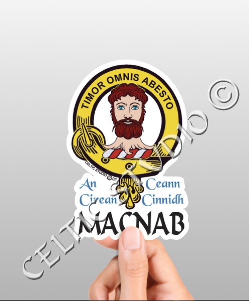 Vinyl  Macnab Clan Badge Decal - Personalized Scottish Family Heritage Sticker