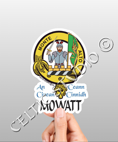 Vinyl  Mowatt Clan Badge Decal - Personalized Scottish Family Heritage Sticker