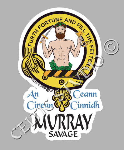 Murray (Savage) Clan Crest Decal | Custom Scottish Heritage Car & Laptop Stickers