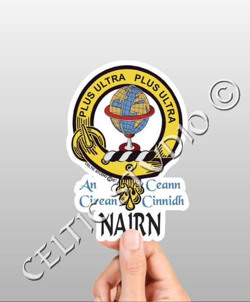 Vinyl  Nairn Clan Badge Decal - Personalized Scottish Family Heritage Sticker
