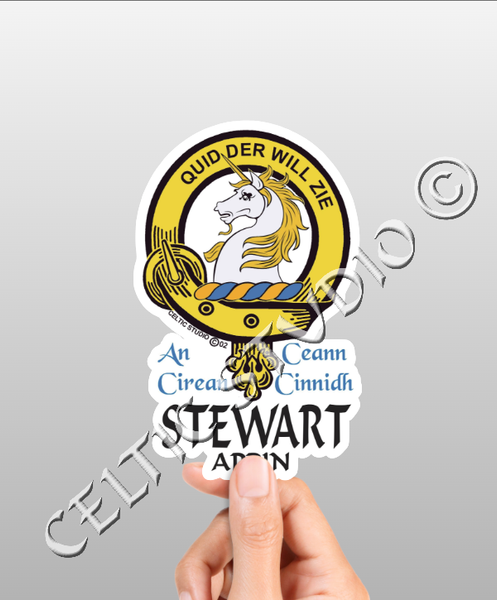 Stewart (Appin) Clan Crest Decal | Custom Scottish Heritage Car & Laptop Stickers