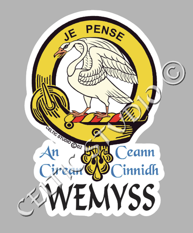 Wemyss Clan Crest Decal | Custom Scottish Heritage Car & Laptop Stickers