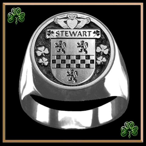 Stewart Irish Coat of Arms Gents Ring IC100