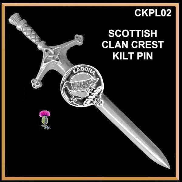 MacKie Clan Crest Kilt Pin, Scottish Pin ~ CKP02