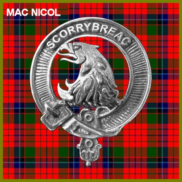 MacNicol Scottish Clan Crest Badge Dress Fur Sporran - Celtic Studio