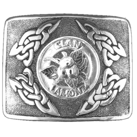 Lamont Crabapple Clan Crest Interlace Kilt Buckle, Scottish Badge - Celtic Studio