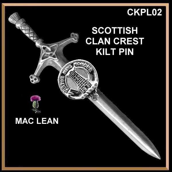 MacLean Clan Crest Kilt Pin, Scottish Pin ~ CKP02