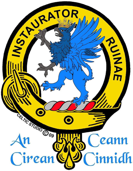 Forsyth Clan Crest Badge Skye Decanter