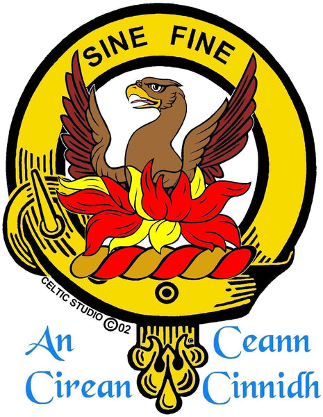 MacGill Clan Crest Badge Skye Decanter