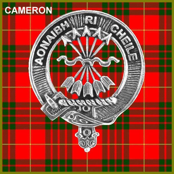 Cameron 8oz Clan Crest Scottish Badge Stainless Steel Flask