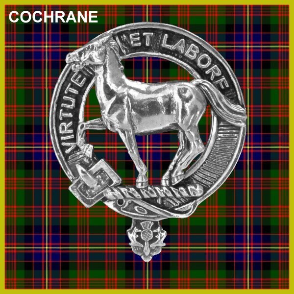 Cochrane 8oz Clan Crest Scottish Badge Stainless Steel Flask