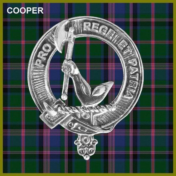 Cooper 8oz Clan Crest Scottish Badge Stainless Steel Flask