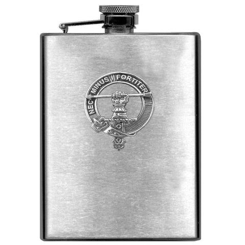Cuthbert 8oz Clan Crest Scottish Badge Stainless Steel Flask