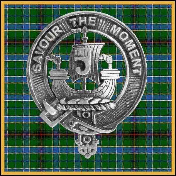 Duncan Sketraw 8oz Clan Crest Scottish Badge Stainless Steel Flask