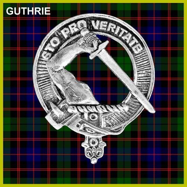 Guthrie 8oz Clan Crest Scottish Badge Flask