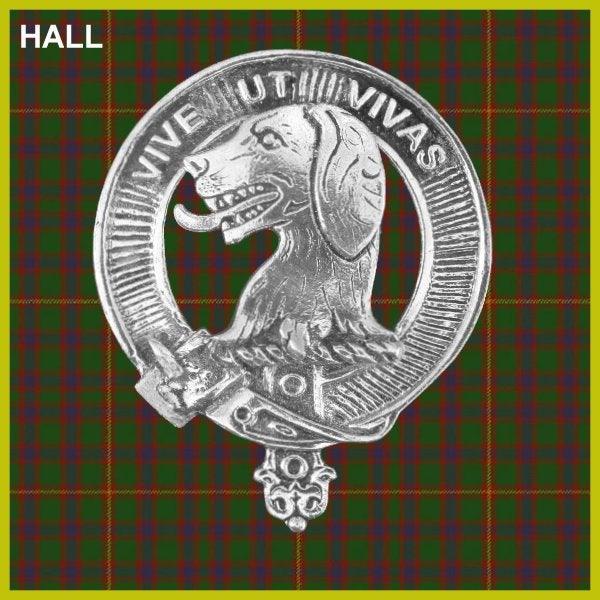 Hall 8oz Clan Crest Scottish Badge Stainless Steel Flask