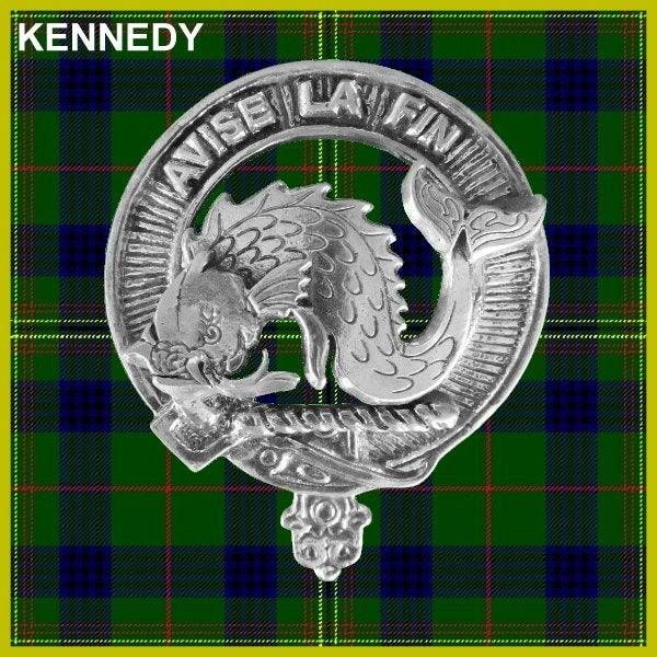 Kennedy 8oz Clan Crest Scottish Badge Stainless Steel Flask