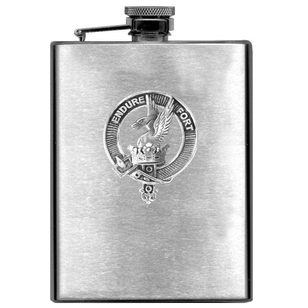 Lindsay 8oz Clan Crest Scottish Badge Flask