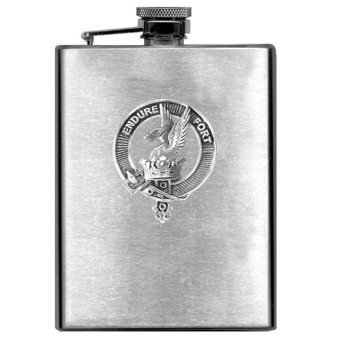 Lindsay 8oz Clan Crest Scottish Badge Flask