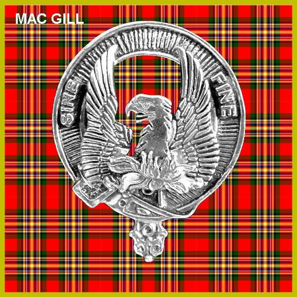MacGill 8oz Clan Crest Scottish Badge Stainless Steel Flask