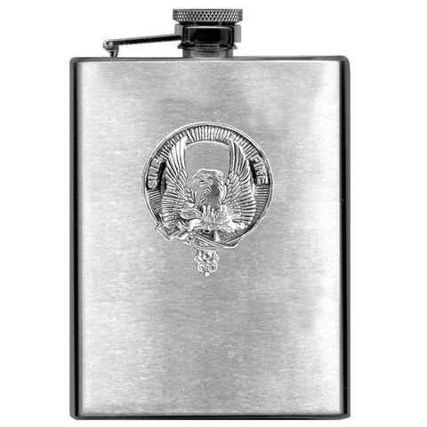 MacGill 8oz Clan Crest Scottish Badge Stainless Steel Flask