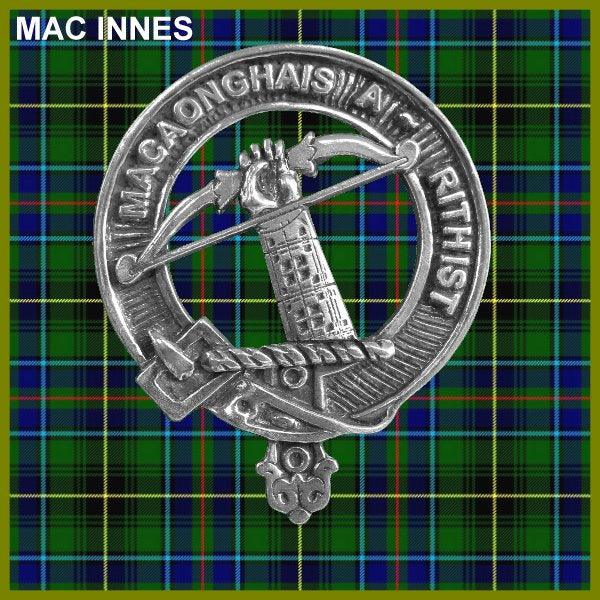 MacInnes 8oz Clan Crest Scottish Badge Stainless Steel Flask