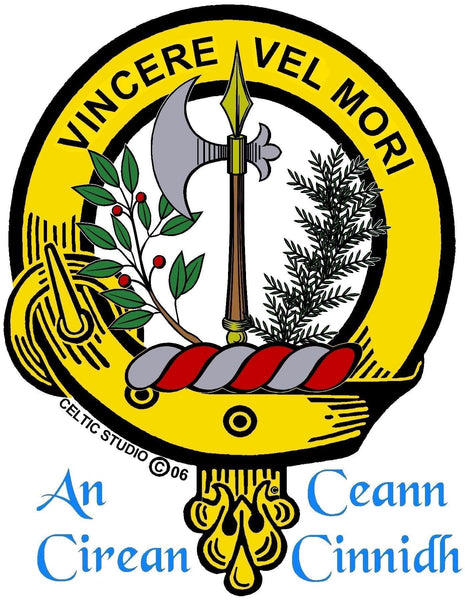 MacLaine 8oz Clan Crest Scottish Badge Stainless Steel Flask