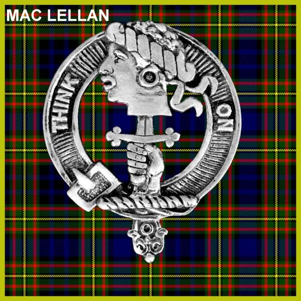 MacLellan 8oz Clan Crest Scottish Badge Stainless Steel Flask