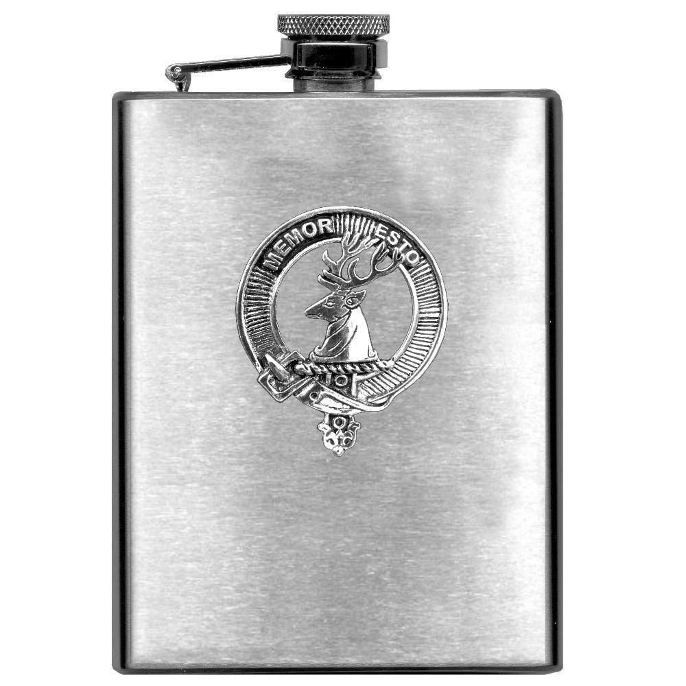 MacPhail 8oz Clan Crest Scottish Badge Stainless Steel Flask
