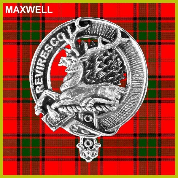 Maxwell 8oz Clan Crest Scottish Badge Stainless Steel Flask