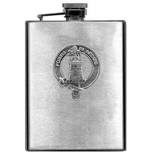 Middleton 8oz Clan Crest Scottish Badge Stainless Steel Flask