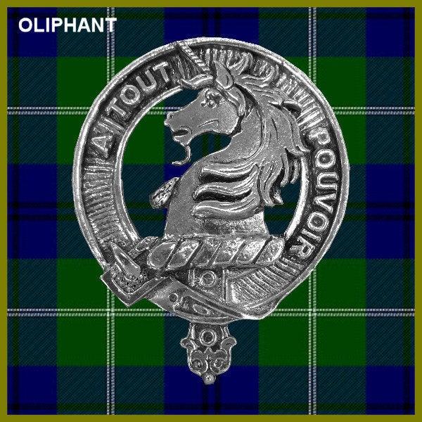 Oliphant 8oz Clan Crest Scottish Badge Stainless Steel Flask
