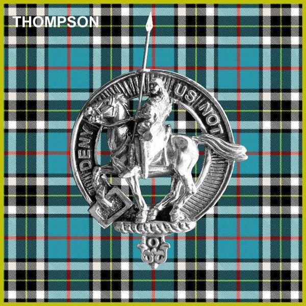 Thompson 8oz Clan Crest Scottish Badge Stainless Steel Flask