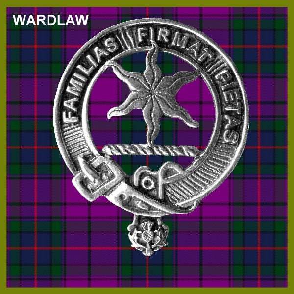 Wardlaw 8oz Clan Crest Scottish Badge Stainless Steel Flask